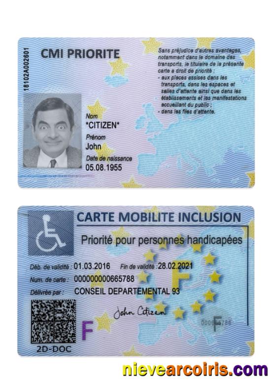France carte mobilite inclusion (CMI)